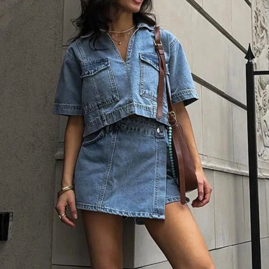Amber Reese Denim 2-Piece Set