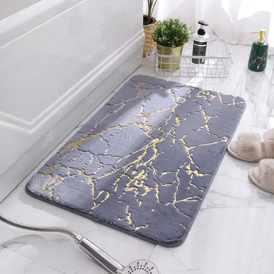 Marble Cotton Luxe Bath Mat