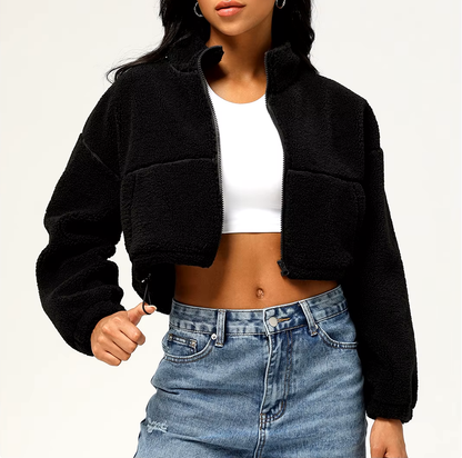 Veronica Fleece Cropped Jacket